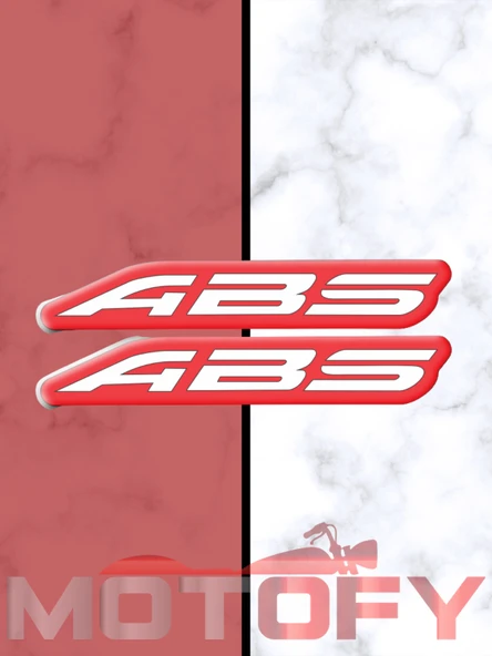 ABS 3D KABARTMALI 2 Lİ DAMLA STİCKER KIRMIZI