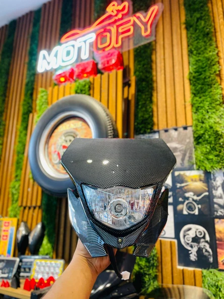 CROSS VE MODİFİYE YARASA ÖN FAR VE GRENAJI AMPÜLLER DAHİL KARBON E BELGELİ - Resim 2