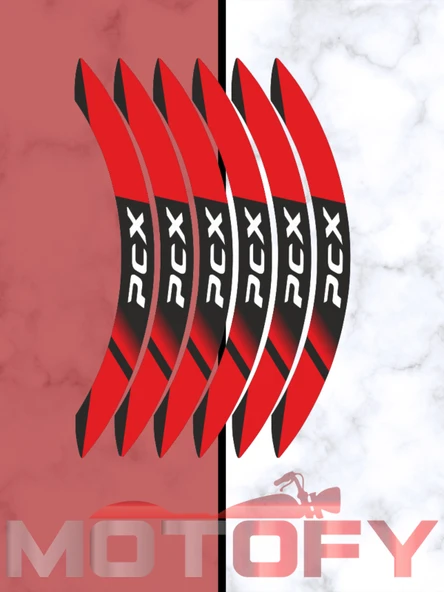 HONDA PCX UYUMLU JANT ŞERİDİ KIRMIZI ürün görseli