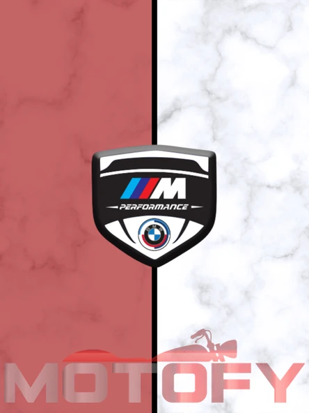 BMW 3D KABARTMALI SİPERLİK CAMI STİCKER BEYAZ ürün görseli