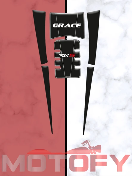 RKS GRACE 202 UYUMLU TANK PAD SET SİYAH ürün görseli