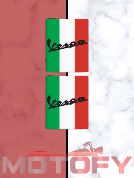 VESPA 3D DAMLA LOGO 2 Lİ STİCKER KIRMIZI BEYAZ YEŞİL