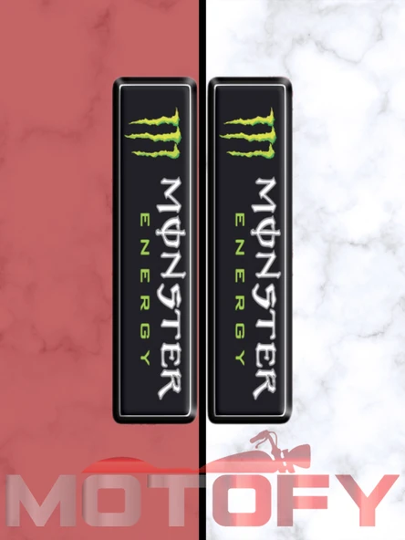 MONSTER ENERGY ÖN MAŞA 3D KABARTMALI 2'Lİ DAMLA STİCKER 9X2CM