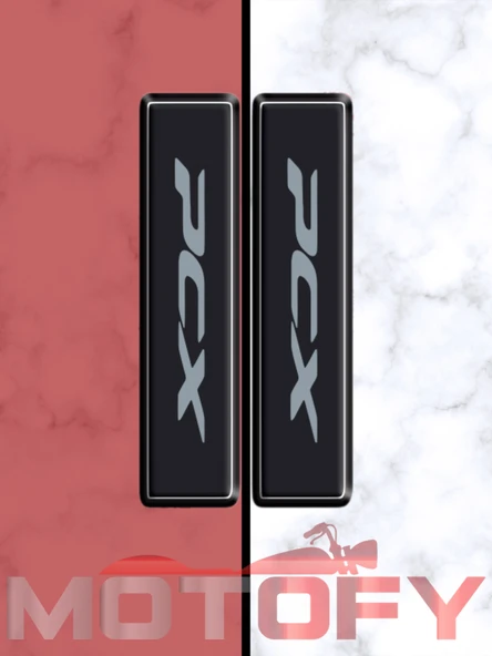 HONDA PCX 125-150 ÖN MAŞA 3D KABARTMALI 2'Lİ DAMLA STİCKER GRİ 9X2CM ürün görseli