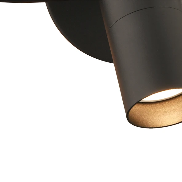 Apliqa Dusan Siyah Tekli Modern Duvar Lambası Spot Aplik - Resim 4