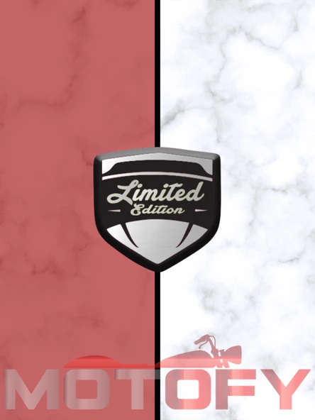 LİMİTED EDİTİON 3D KABARTMALI SİPERLİK CAMI STİCKER GRİ ürün görseli