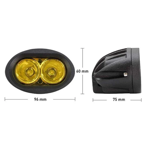 YANDİT 20W MOTOSİKLET - OFF ROAD SİS FARI TAKIMI - Resim 2