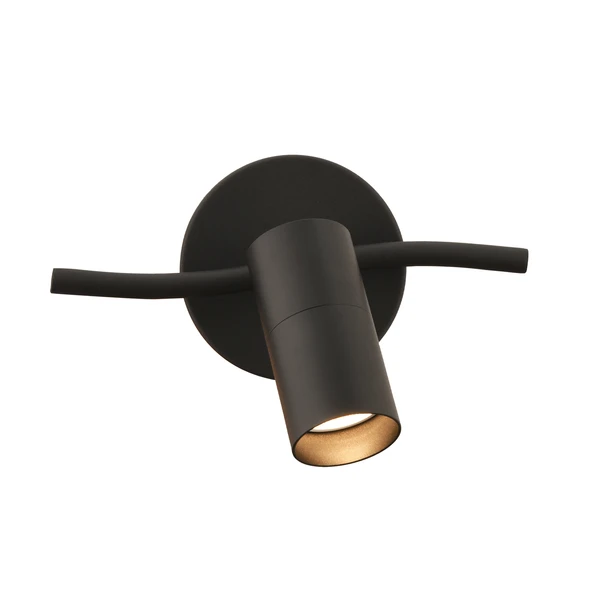 Apliqa Dusan Siyah Tekli Modern Duvar Lambası Spot Aplik - Resim 3