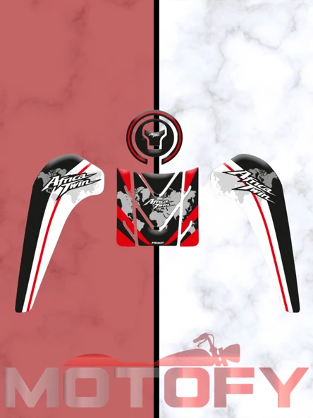 HONDA AFRİCA TWİN 2016-2024 UYUMLU TANK PAD SET KIRMIZI SİYAH ürün görseli