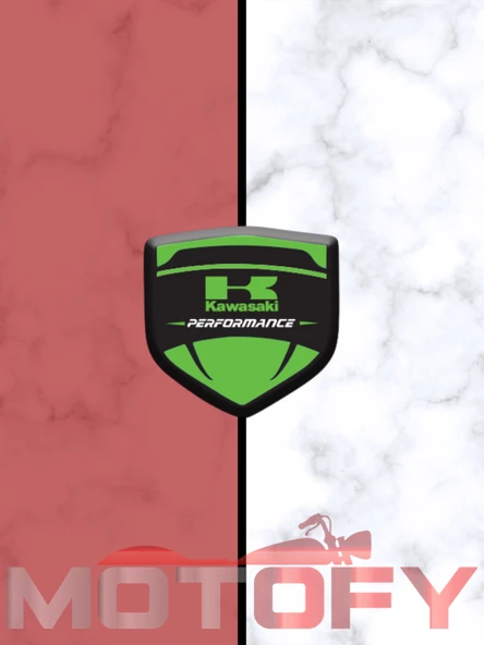 KAWASAKİ 3D KABARTMALI SİPERLİK CAMI STİCKER YEŞİL ürün görseli