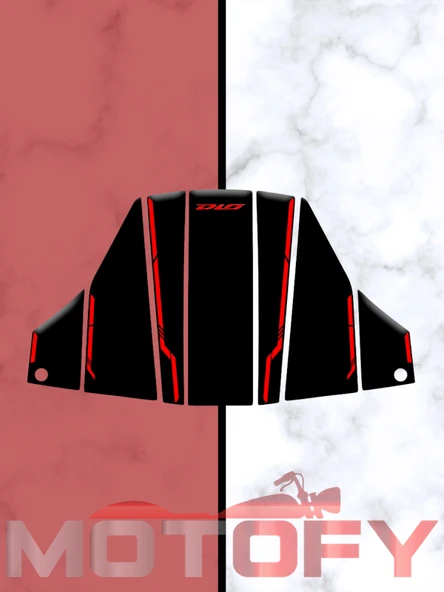HONDA DİO 2021-2024 UYUMLU TANK PAD SET SİYAH KIRMIZI ürün görseli
