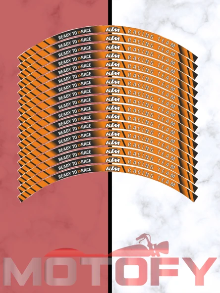 KTM UYUMLU JANT ŞERİDİ TURUNCU SİYAH ürün görseli