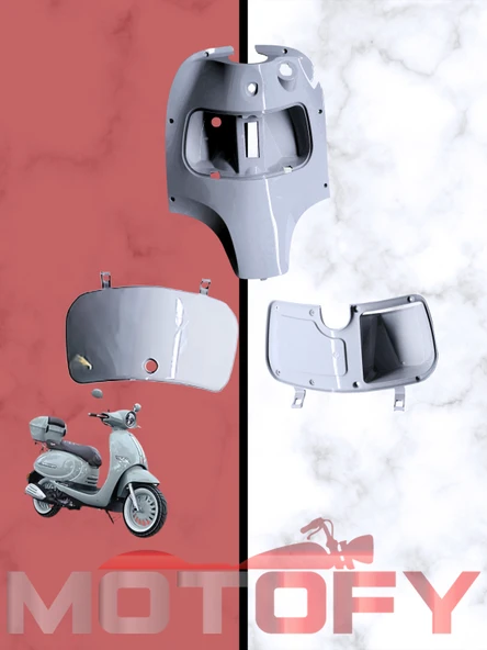 ARORA CAPPUCİNO 50 - 125 İÇ TORPİDO PANELİ + KAPAK İÇ PARÇA + TORPİDO KAPAĞI GRİ ORİJİNAL