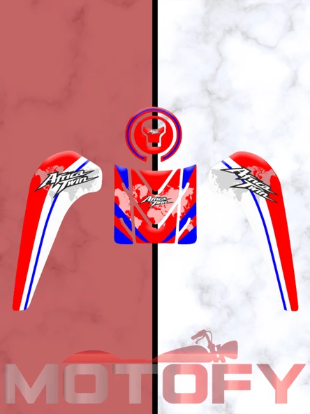 HONDA AFRİCA TWİN 2016-2024 UYUMLU TANK PAD SET KIRMIZI MAVİ ürün görseli