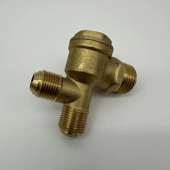 Sessiz Yağsız Kompresör Çekvalfi Çift Girişli 1/2 - 3/8 - M10x1 - 2