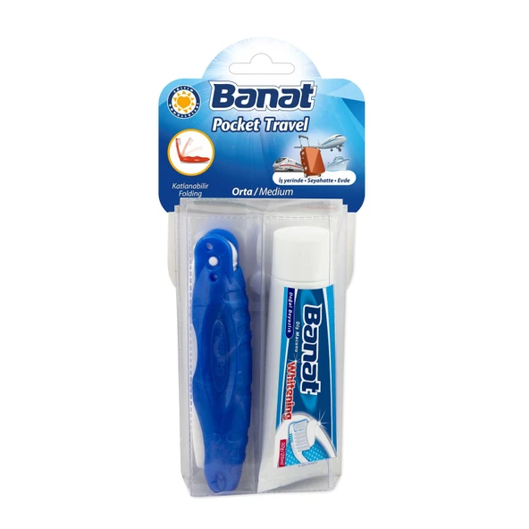 Banat Pocket Travel Diş Fırçası Seyahat Seti