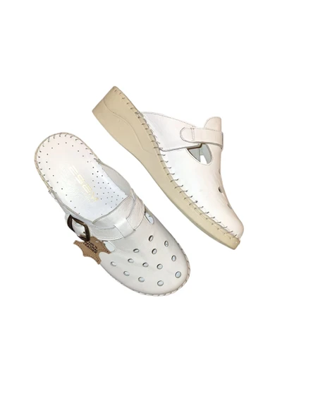 Esem 825-1 Hakiki Deri Kadın Sabo Terlik - Resim 5