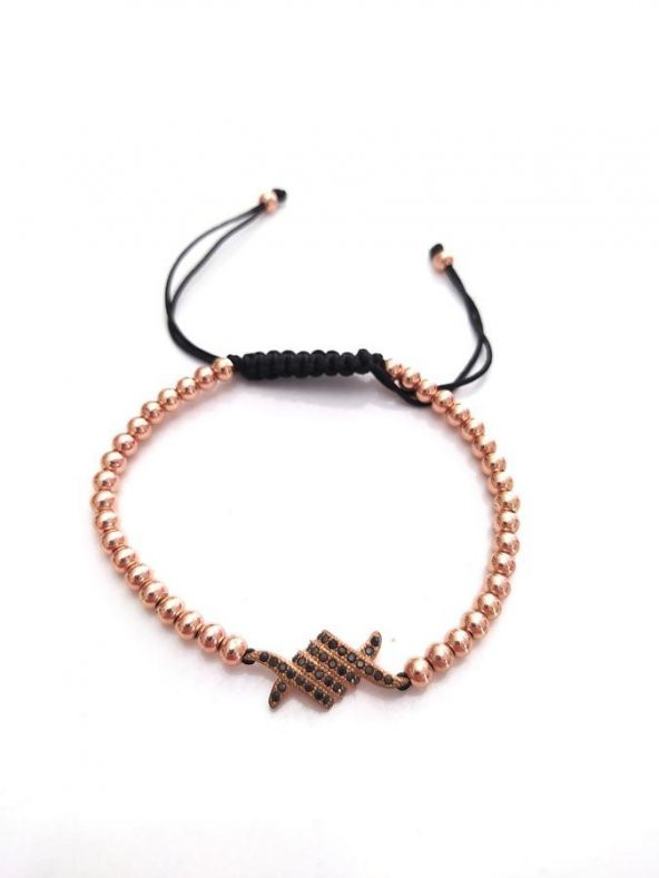 Swarovski Taşlı Bileklik Ayarlanabilir Kadın Rose Gold 9569 - 2