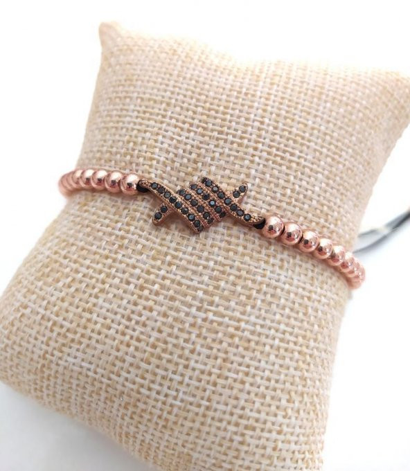 Swarovski Taşlı Bileklik Ayarlanabilir Kadın Rose Gold 9569 - 3