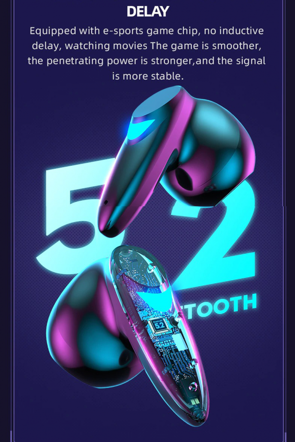 G10 Kablosuz Bluetooth Oyuncu Kulaklığı Işıklı Mikrofonlu Dokunmatik Gaming Headset - 3