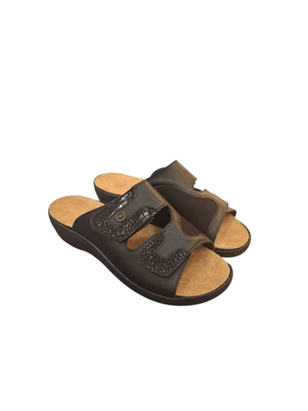 Esem 802 Hakiki Deri kadın Terlik - Resim 2