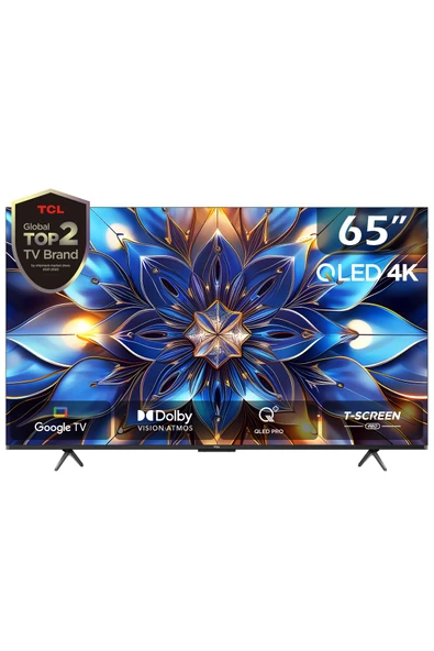 TCL 65T7B 65" 165 Ekran Uydu Alıcılı 4K Ultra HD Smart Google QLED Pro TV - Resim 2