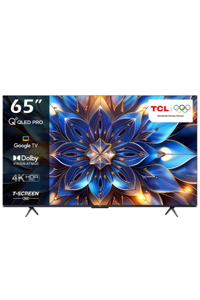 TCL 65T7B 65" 165 Ekran Uydu Alıcılı 4K Ultra HD Smart Google QLED Pro TV ürün görseli