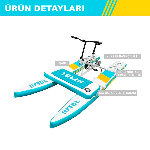 Portatif Şişme Deniz Bisikleti / Aqua Bike / Water Bike / Katlanabilir & Taşınabilir Model