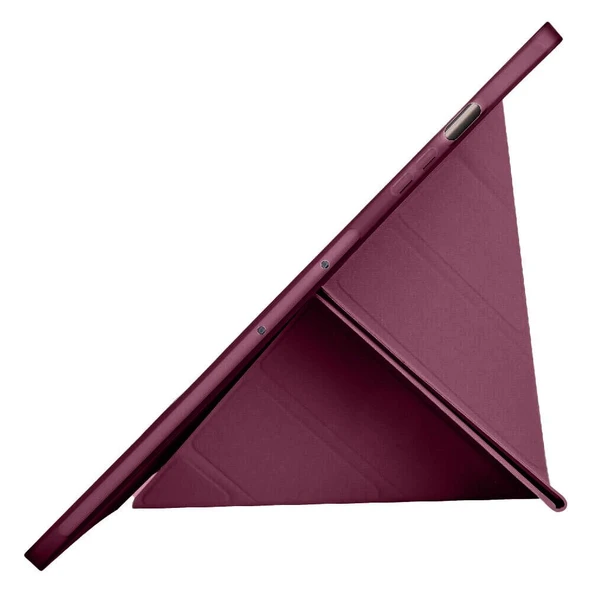 Samsung Galaxy Tab S9 Fe Plus X610 12.4 İnç Katlanabilir Kalemlikli Standlı Akıllı Kılıf  Mürdüm - Resim 5