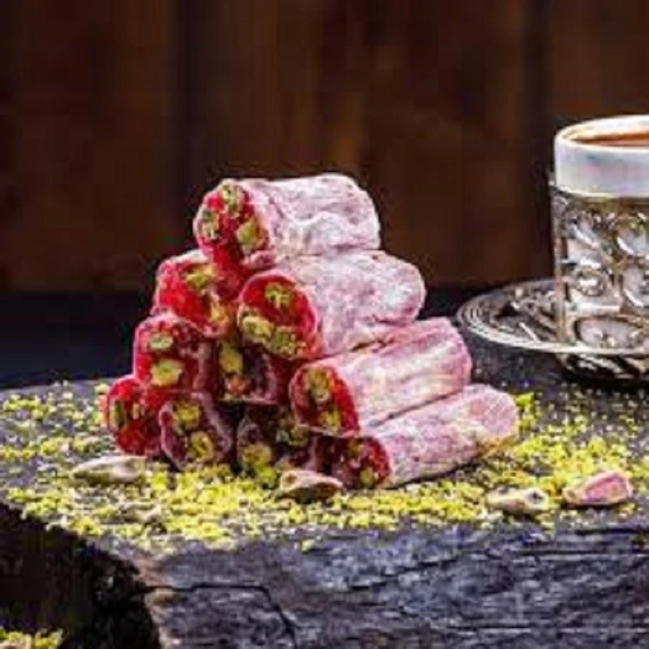 Antep Fıstıklı ve Narlı Fitil Lokum - 500 gr paket - 2
