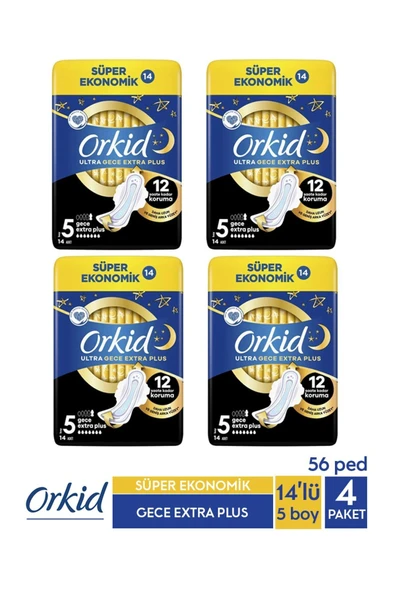 Orkid Ultra Extra 4'lü Gece Ekstra Plus X4 Adet