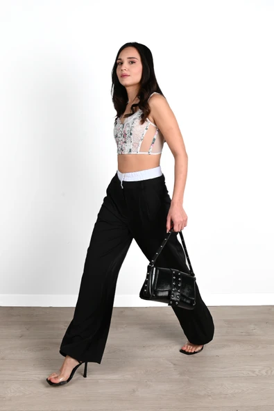 Kadın İspanyol Paça Yüksek Bel Eşofman Altı 6248-24 - 3