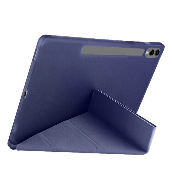 Samsung Galaxy Tab S9 Plus X810 12.4 İnç Katlanabilir Kalemlikli Standlı Akıllı Kılıf  Lacivert - 2