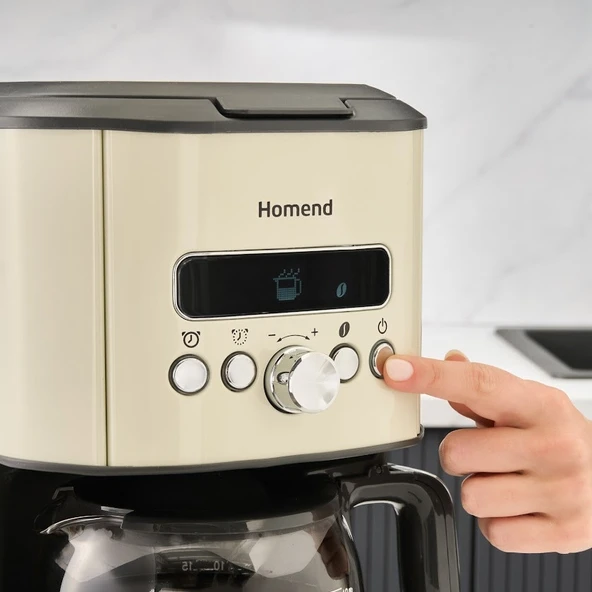 Homend Vintage Coffeebreak 5027H Filtre Kahve Makinesi Krem - 3