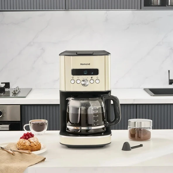 Homend Vintage Coffeebreak 5027H Filtre Kahve Makinesi Krem