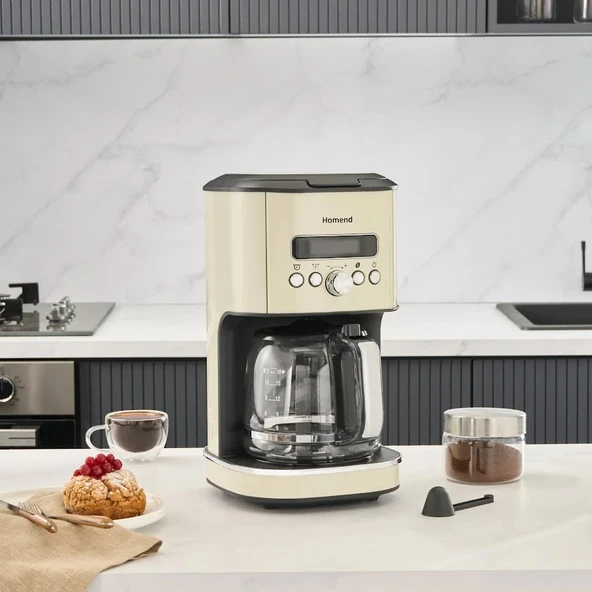 Homend Vintage Coffeebreak 5027H Filtre Kahve Makinesi Krem - 2