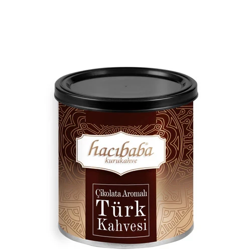 Hacıbaba Çikolata Aromalı Türk Kahvesi Teneke 100 gr