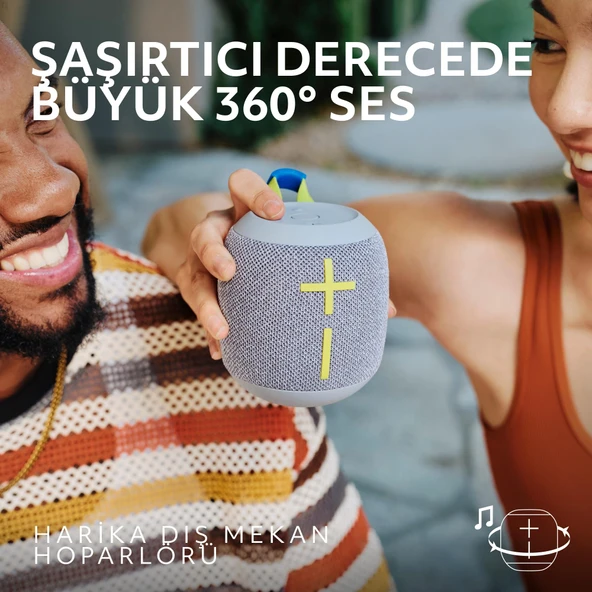 Ultimate Ears WONDERBOOM 4 Taşınabilir Su Geçirmez Bluetooth Hoparlör, Büyük Bas ve 360 Derece Ses - Mavi - Resim 2