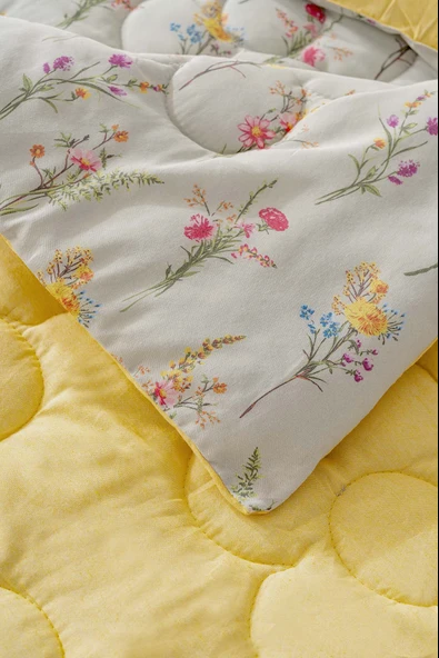 Begonvil Çift Kişilik Çift Taraflı Papatyalı Kapitone Yorgan 200x215 cm - 5