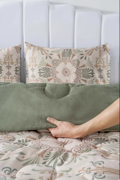 Rivaİstanbul Etnik Saray Çift Kişilik Çift Taraflı Papatyalı Kapitone Yorgan 200x215 cm - Resim 3