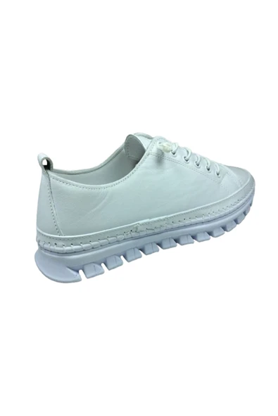 OrtopedikAL 2010 Womenly Style Beyaz Kadın Günlük Ayakkabı % 100 Hakiki Deri - 4