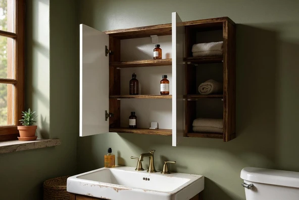 İKİ KAPAKLI BANYO DOLABI - 2