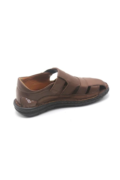 5064 Çelik Erkek Deri Sandalet - 7