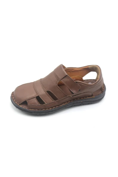 5064 Çelik Erkek Deri Sandalet - 6