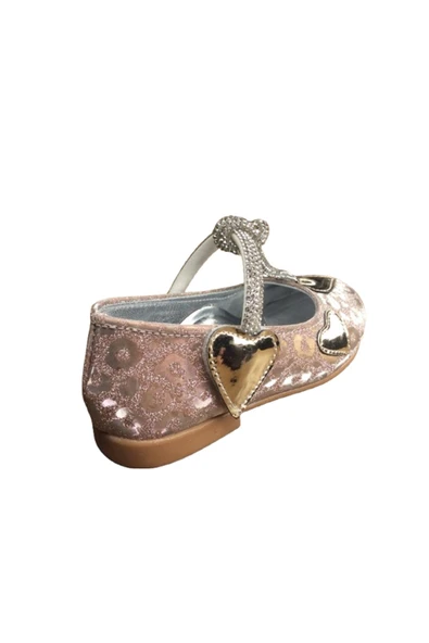 OrtopedikAL 1010 Ort Emt Bebe Pudra Parlak Babet Taşlı Kız Çocuk Abiye Ayakkabı Düğün - 4