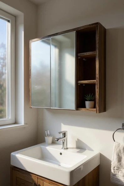 İKİ KAPAKLI BANYO DOLABI - 1