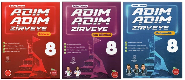 NEWTON 8. SINIF ADIM ADIM ZİRVEYE TÜRKÇE+FEN BİLİMLERİ+MATEMATİK (3 KİTAP) ürün görseli