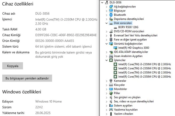 Asus X54C Intel Core i3 2350M 4GB RAM 128GB SSD 15.6” HD (İKİNCİ EL) - 5