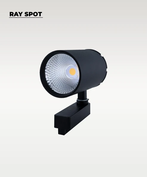 40W Döküm Kasa Siyah Ray Spot 6500K (Beyaz Işık) - Titreşim Yapmaz - 3