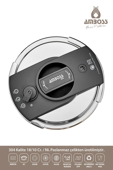 Amboss Enio Matik ENİ-8699 4 lt + 6 lt Düdüklü Tencere Seti - 6